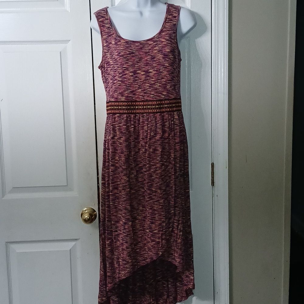 Cable & gauge multicolor sleeveless high low summer faux wrap dress  Sz M NWOT